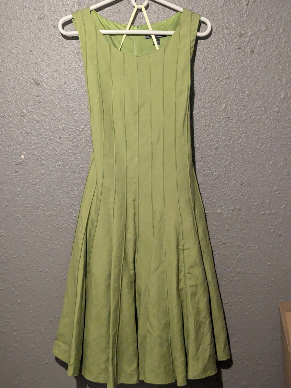 Sz 10 Vintage Inspired Light Green Sleeveless A-Line Midi Dress